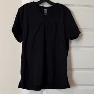 Men's Roth Wear Black V-Neck Scrub Top